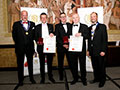 Butcombe Brewery receiving their awards for 'Butcombe Original Beer' (Gold for Ales, abv 4.5% - 4.9%) and 'Butcombe Goram IPA' (Gold for IPA, abv 4.0% - 5.4%).