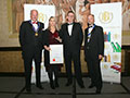 Sunmagic Juices receiving their award for 'The Village Press Cloudy Pressed Apple Juice' (Gold for Fruit Juices).