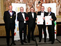 Wenlock Spring receiving their awards for 'Wenlock Spring Water - Still' (Gold for Spring Water - Still) and 'Wenlock Spring Still Water - rPET 500ml Bottle' (Diploma for Packaging).